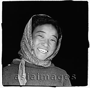Asia Images Group - India, Ladakh, Portrait of young girl smiling.