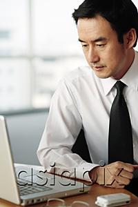 AsiaPix - Businessman looking at laptop